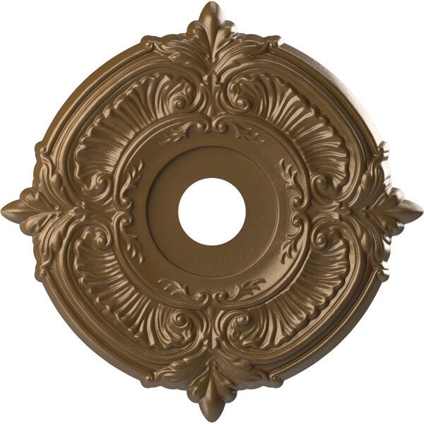 Ekena Millwork Attica PVC Medallion (Canopies up to 6 3/4"), 19"OD x 3 1/2"ID x 1"P, Metallic Champagne Bronze CMP19ATCCB - main